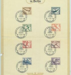84791 - GERMANY - Postal History - 1936 OLYMPIC GAMES  FDC postmark on CARD