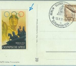 68176 - GERMANY - POSTAL HISTORY - CARD - 13.8.1936 Olympic postmark: BERLIN a