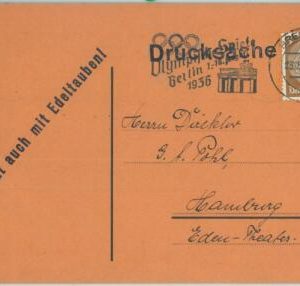 68257 - GERMANY - POSTAL HISTORY - RADIO CARD 23.6.1936 Olympic postmark BRESLAU
