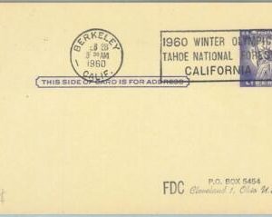 68043 -  USA - POSTAL  STATIONERY CARD - 1960 OLYMPIC GAMES postmark: BERKELEY