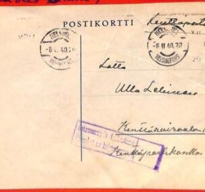 aa2561 - FINLAND - POSTAL HISTORY - 1940 Olympics Games ADVERTISING POSTMARK