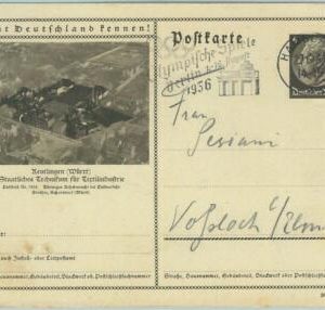 68194 - GERMANY - POSTAL  STATIONERY - 29.6.1936 Olympic postmark