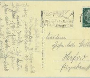 68227 - GERMANY - POSTAL HISTORY - CARD:  30.7.1936 Olympic postmark: KIEL