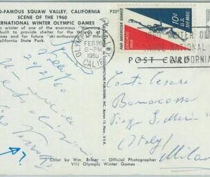 68053 -  USA - POSTAL HISTORY - 1960 WINTER OLYMPIC GAMES: Postcard to Bonacossa
