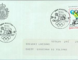 89797 - SAN MARINO - Postal History - SPECIAL POSTMARK : OLYMPIC Stamp show 1987