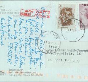87590 - VIETNAM - POSTAL HISTORY - POSTCARD  to SWITZERLAND 1997 -  birds