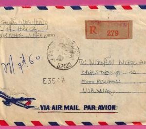 ag1562 - VIETNAM - Postal History - Air Mail COVER to NORWAY 1982