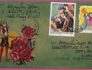 ag1552 - VIETNAM - Postal History -  COVER to NORWAY 1980's