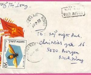 ag1545 - VIETNAM - Postal History -  COVER to NORWAY 1983 - BEES