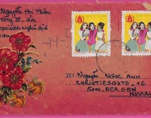 ag1547 - VIETNAM - Postal History -  COVER to NORWAY 1980's