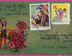 ag1556 - VIETNAM - Postal History -  COVER toNORWAY  1980's