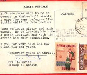 aa3567  - VIETNAM -  Postal History - POSTCARD to the USA  1968
