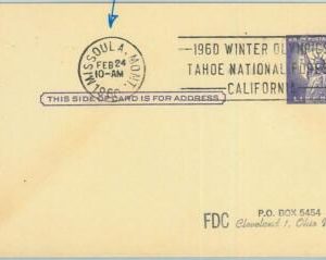 68048 - USA - POSTAL  STATIONERY CARD - 1960 OLYMPIC GAMES postmark: MISSOULA