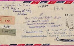 ag1570 - VIETNAM - Postal History - COVER to NORWAY 1980