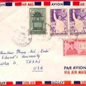 aa3562  - VIETNAM -  Postal History - AIRMAIL  COVER to the USA  1962