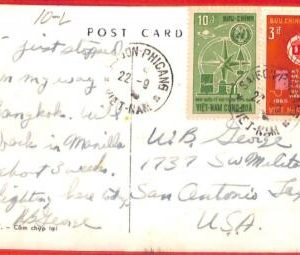 aa3558  - VIETNAM -  Postal History - POSTCARD to the USA  1960'S