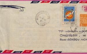 ag1567 - VIETNAM - Postal History - Air Mail COVER to NORWAY  1982