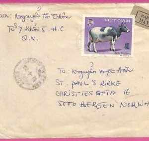 ag1564 - VIETNAM - Postal History - COVER to BERGEN (NORWAY) 1981