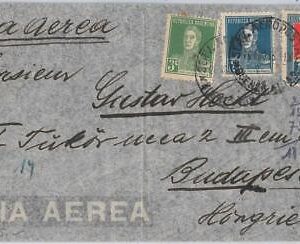 43482- ARGENTINA - postal history-AIRMAIL COVER Via condor to HUNGARY-26.08.1933