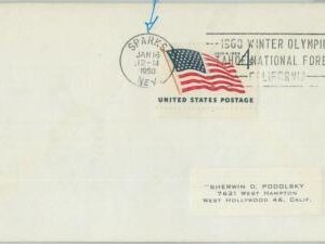 68069 - USA - POSTAL HISTORY - 1960 WINTER OLYMPIC GAMES postmark: SPARKS, NEV