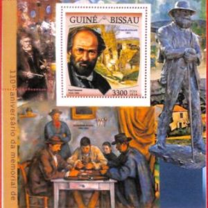 A5150 - GUINEA-BISSAU - ERROR MISPERF, Souvenir sheet: 2016, Paul Cezanne, Art