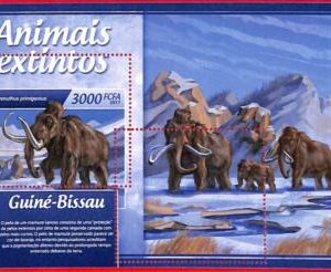 A5143- GUINEA-BISSAU - ERROR MISPERF Souvenir s: 2017 Woolly Mammoth, Prehistory