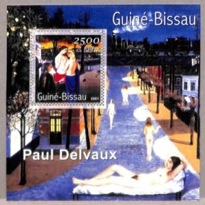 A5172- GUINEA-BISSAU - ERROR - MISPERF Souvenir s: 2001 Paul Delvaux, Art, Nudes