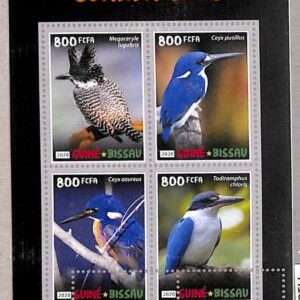 A1877 - GUINEA BISSAU - ERROR: MISSPERF  M / SHEET - 2019, Birds, Kingfishers