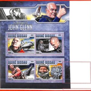 A5113 - GUINEA-BISSAU - ERROR - MISPERF, Miniature s: 2016 John Glenn, Astronomy