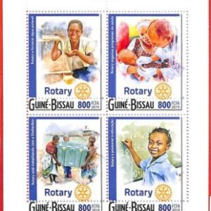 A1865 - GUINEA BISSAU, ERROR: MISSPERF, M/S - 2019, Rotary, Medicine, Education