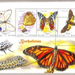 A5139- GUINEA-BISSAU - ERROR MISPERF Miniature s: 2014, Butterflies, Swallowtail