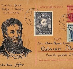 ai5903 - Austria - Postal History - MAXIMUM CARD - Hofer TYROL -1950 Hand Made
