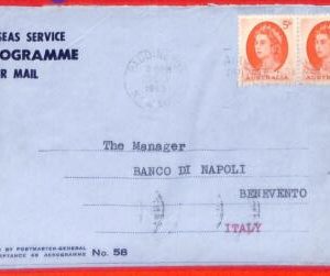 aa3733 - AUSTRALIA - POSTAL HISTORY - Aerogramme to ITALY 1965 - SAVINGS Banking