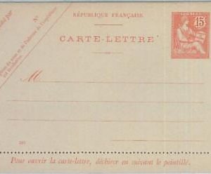 77413 - FRANCE - Postal History - STATIONERY LETTER CARD  Storch  # E1 date 245
