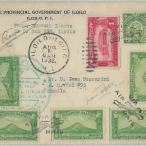 74174 - PHILIPPINES - Postal History -  FIRST FLIGHT COVER signed by PILOT 1932