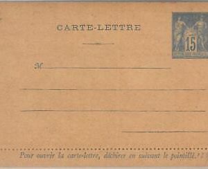 77417 - FRANCE - Postal History - STATIONERY LETTER CARD  Storch  # J8