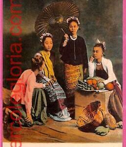 af9301 - MYANMAR  Burma  -  VINTAGE POSTCARD - Costumes