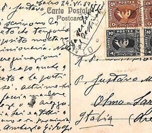 ac6610 -  EGYPT  - Postal History -  POSTCARD to ITALY  1937