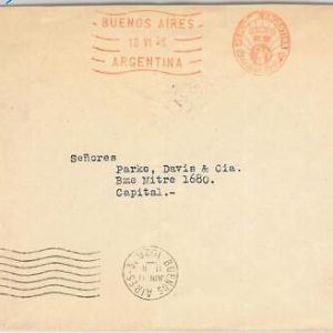 48022   ARGENTINA - POSTAL HISTORY - COVER with MECHANICAL POSTMARK Padilla 1926
