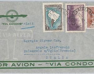 48023-ARGENTINA -  POSTAL HISTORY-AIRMAIL COVER to ITALY 1940-via LATI Condor