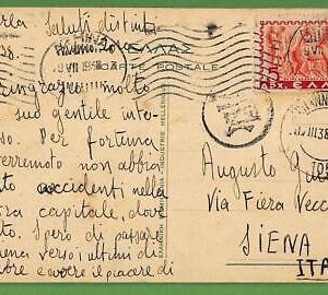 ad0894 - GREECE - Postal History -  POSTCARD to ITALY 1938
