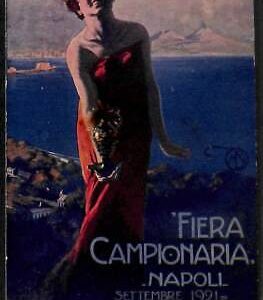 Lib836 - CARTOLINA d'Epoca COMMEMORATIVA Illustrata -  FIERA CAMPIONARIA Napoli