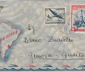 49862-ARGENTINA -  POSTAL HISTORY -  AIRMAIL COVER  to ITALY 1958 - LIGHTHOUSES