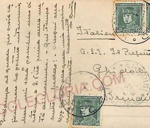 ad5856 - CZECHOSLOVAKIA - Postal History - POSTCARD to ITALY   1935