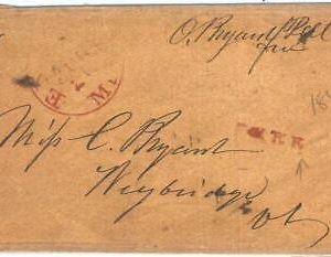 72359 - UNITED STATES USA - PREPHILATELIC Cover:  ENFIELD, ME  1844 -  "Free"