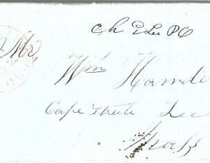 72352  - UNITED STATES USA - PREPHILATELIC Cover:  NEW  HARTFORD, CT 1800's