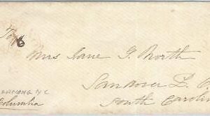 72329 - UNITED STATES USA - PREPHILATELIC Cover:  Scuppernong , N.C.  1800s
