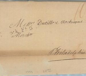 72295 -  UNITED STATES USA -  PREPHILATELIC Cover:  NEW YORK, NY  1797
