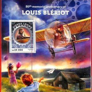 A4657 - SIERRA LEONE - ERROR MISPERF, Souvenir s: 2016 Louis Blériot, Aerei
