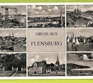 aa9618 - Deutschland GERMANY-  Ansichtskarten VINTAGE POSTCARD - Gruss FLENSBURG